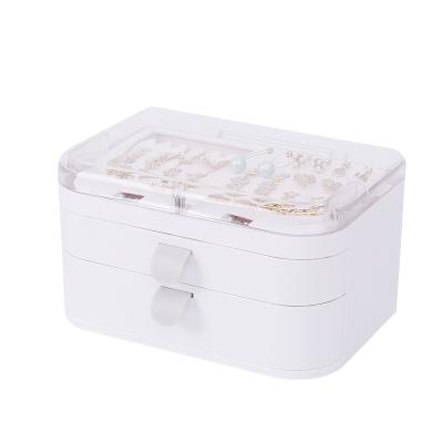 China Fashionable Square Jewelry Display Box Ring Box Necklace Collection Drawer Plastic Jewelry Boxes for sale