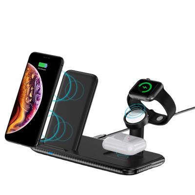 China New Coming Smart Watch 2021 Cell Phone Fast Wireless Charger 3 In 1 Wireless Charging Station for sale