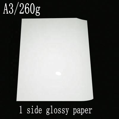 China Wood Pulps A3/260g 1 Side High Gloss Photo Paper factory wholesale, OEM production in Guangzhou, China for sale