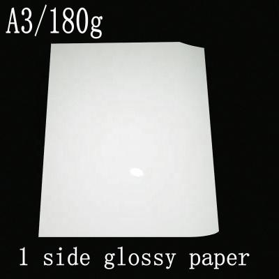 China Wood Pulps A3 / 180g 1 Side High Gloss Photo Paper OEM Packaging From China Factory for sale