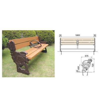 China Application Street Furniture UV-Resistant Municipal Iron Metal Utility Bench for sale