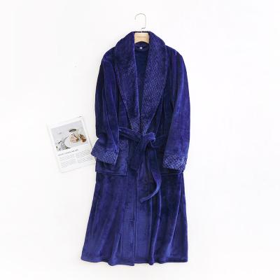 China Breathable Bathrobe Men's Hotel Nightgown Women's Bathrobe Long Bathing Suit Cotton Pajamas Home Service for sale