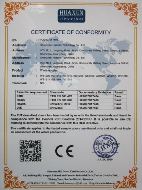 CE - Shenzhen Huasifei Technology Co., Ltd.