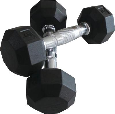 China Hot Sale Custom Logo Rubber Hex Dumbbell Weightlifting Gym Use 1-50KG For Weightlifting for sale