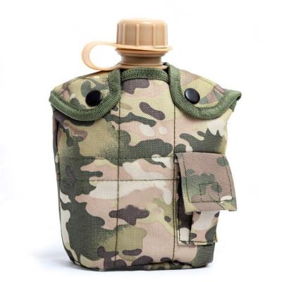 China Durable Canvas Military Kettle Sleeve Camouflage Pouches Tactical Outdoor Kettle Water Pouch for sale