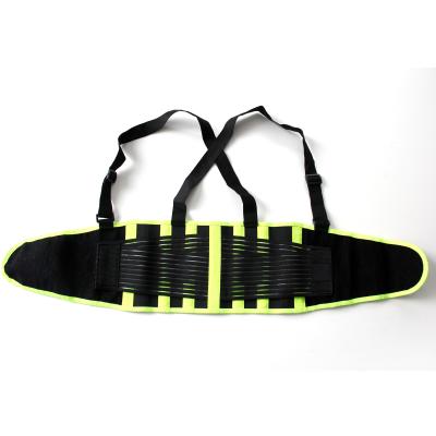 China Wholesale Reflective Green Palm Guard Breathable Back Strap Waist Brace Mesh Back Support Belt for sale