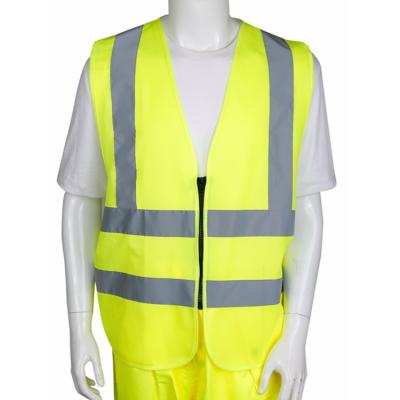 China Wholesale Orange Water Proof Resistant Reflective Vest Night Safety Running Vest Recycling Vest for sale