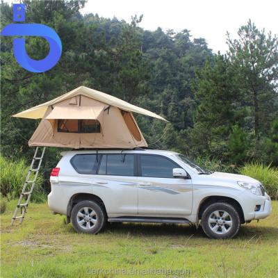 China Extended Type RISE 2021 Aluminum Fiberglass Camping Car Tent Anti-UV Waterproof SS 4 Person Aluminum Shell Roof Top Tent for sale