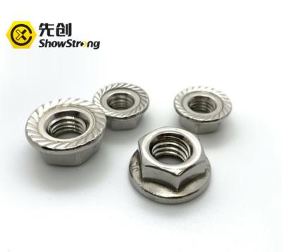 China DIN6923 Heavy Industry Flange Hex Nut Flange Nut With Serration for sale