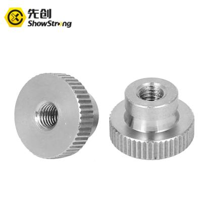 China Carbon Steel DIN466 - B Knurled Nuts Round Thick Nut for sale