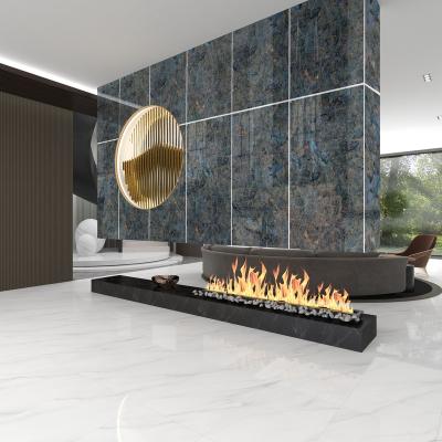 China Modern Bathroom And Bedroom 750*1500 Mm Tile Modern Blue Marble Look Polished Glazed Porcelain Wall Tile for sale