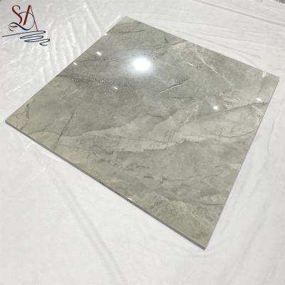 China Hot Sale Tile 800*800mm Stock Tiles Marble Metallic Look Glazed Ceramic Tile With Golden High Quality for sale