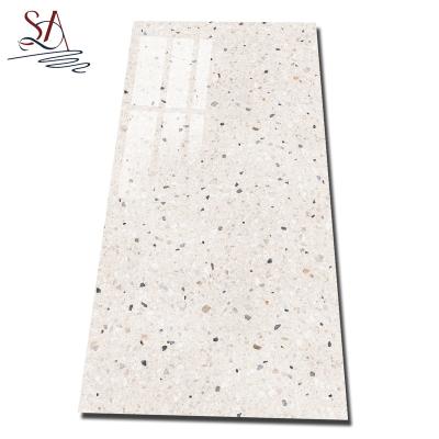 China Modern Ceramic Floor Tiles Terrazzo Series Engineered Ceramic Tile / Brick For Bedroom Flooring for sale