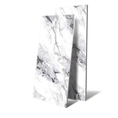 China Modern Marble Glazed Floor Tile Used For Bathroom Tile New White Porcelain Tile 750*1500mm for sale