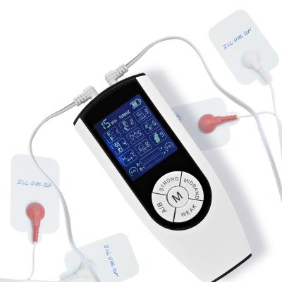 China Dix Handheld Electric Massager, Digital Muscle Stimulator, Rechargeable Dual Output Pulse Massager with LCD Screen for sale