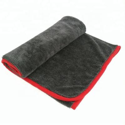 China Aborbent Super Wholesale Custom Edgeless Double Sided Twist Pile Drying Towel for sale