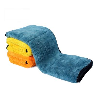 China Kingdetail Compressed 45*38cm Ultra Thick 800 GSM Plush Microfiber Car Drying Towel for sale