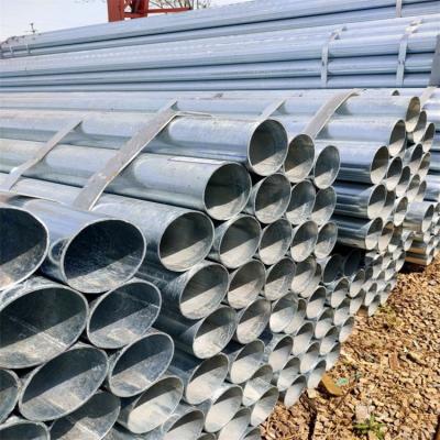 China Tubo de acero de hierro de 10 pies redondo galvanizado EMT tubo sólido oleoducto GB ERW fontanería sumergido en caliente tubos de acero galvanizado 0.5 en venta