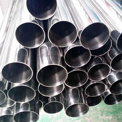 China 90mm Mirror Finish Stainless Steel Tube JISG3447 KSD3585 Round SS Pipe for sale