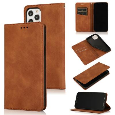 China Luxury Ultra Slim Workmanship Magnetic Wallet Case For iPhone 12, Cell Phone Kickstand Leather Ultra Vintage Cover For iPhone 12 11 Se2020 for sale