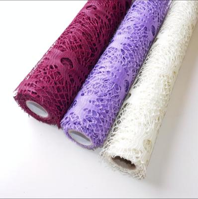 China Eco-friendly colorful flower wrapping mesh, flower lace mesh, hot sale mesh fabric for flower package for sale