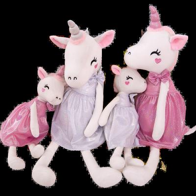 China Kids Gift Plush Stuffed Animal Pink Baby Unicorn Anime Plush Toys for sale