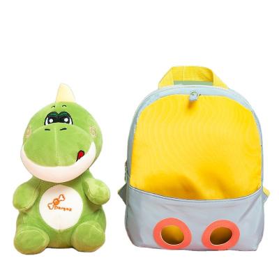 China New Detachable Fasion Doll Kindergarten Schoolbag Cartoon Dinosaur Plush Children Backpack Anti Splash Backpack for sale