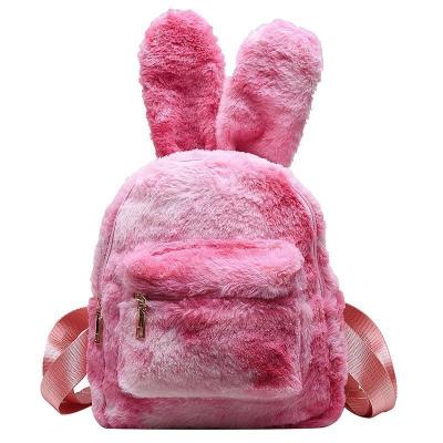 China New Fashion Children's Eco-friendly Rabbit Ears Bag Plush Kids Backpack School Bag for sale