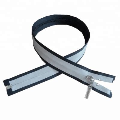 China Wholesale Water Resistant Waterproof Reflective Nylon Zipper Tape Waterproof Zipper for sale