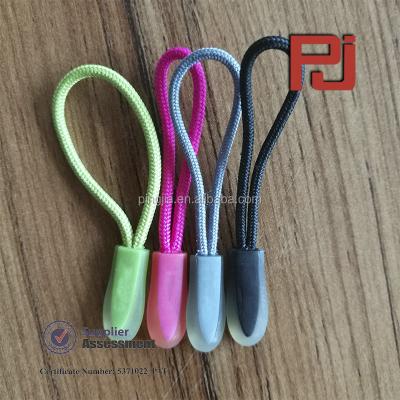 China OEM Design High Quality Nickel Free Silicone Cord Nylon Zipper Puller for sale