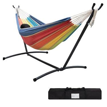 China Factory Wholesale Leisure And Entertainment Hammock With Stand Hammock Swing Chair Stand Outdoor for sale