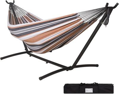 China Modern Free Standing Swing Garden Camping Hammock With Metal Frame Stand for sale