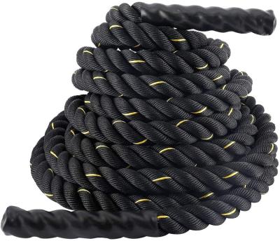 China Portable Wholesale Professional Power Exercise Black Training Fitness Battle Rope for sale