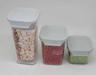 China Cereal Plastic Airtight Keeper Container Leak Proof Kitchen Box Cereal Dry Food Storage Containers for sale