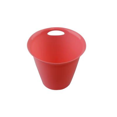 China Hot Sale Stocked Colorful Bar Using Custom Beer Plastic Round Shaped Plastic Beer Ice Bucket Ice Cubes for sale