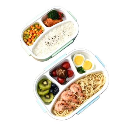 China Factory Price Wholesale Hot Sale Amazon Eco Kids Microwavable and Baby or Adult Friendly Insulated Plastic Bento Lunch Box for sale