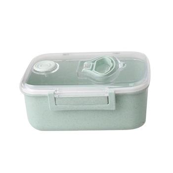 China Amazon Wheat Straw Leak Proof Microwavable Portable Wholesale Portable Eco Friendly Reusable Food Bowl for sale