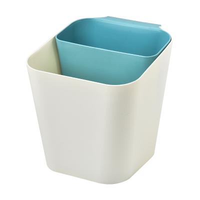 China Multi-Functional Hanging Garbage Bin Waste Bins Bucket Kitchen Plastic Sustainable Hanging Bin Bin Storage Bucket for sale