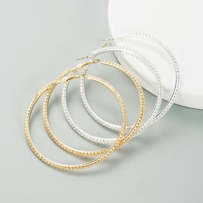 China 2022 Fashion factory price fashion rhinestone gold ear large circle big round women's circle earrings custom made jewelry wholesale for sale