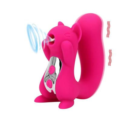 China Hot Selling Adult Clitoral Mini Vibratin Squirrel Suction Vibrator 10 Speed ​​Vibration Multifunctional Spot Suckin Vibrator for sale