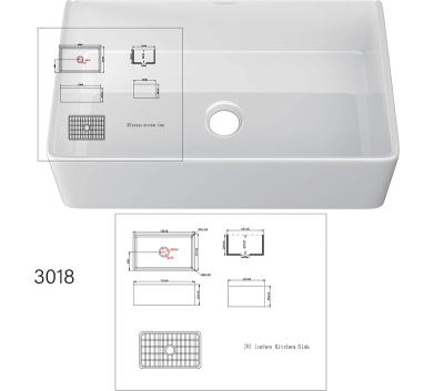 China Traditional Kitchen Sink Fireclay Farmhouse Sink Farmhouse Sink for sale