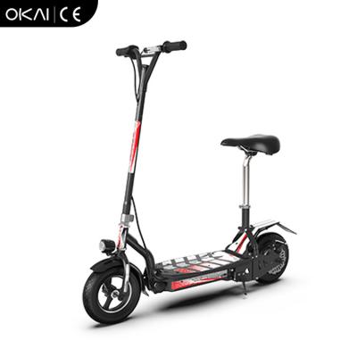 China Hot Sale OKAI Warehouse Unisex American /EU Stock 9 Inch Electric Foldable Scooter With Seat for sale