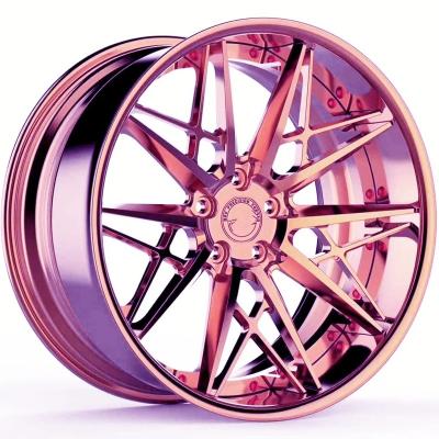 China ALLOY Customized Super Deep Concave Brushed Bronze Lip Forged Polished Wheel for sale