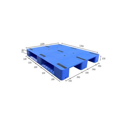 China 1200 1000 Plastic Cold Storage HDPE Pallet Sanitation Plastic Pallet Recyclable Price Eco - Friendly for sale