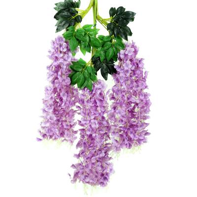 China Artificial Flower Wisteria Plastic Hot Selling Simulated Flower For Wedding Decoration for sale