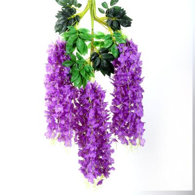 China Simulation Plastic Artificial Flower Wisteria Flower Scenic Wedding Decoration Supplies for sale