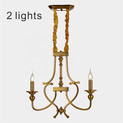 China Modern 2P Lights Nordic Iron Chandelier Simple Industrial Style Living Room 2023 Kitchen Lighting for sale