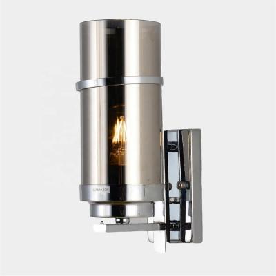 China Modern Nordic Indoor Hallway Wall Sconce Hotel Bedroom Living Room Design E14 Chrome Wall Lamp for sale