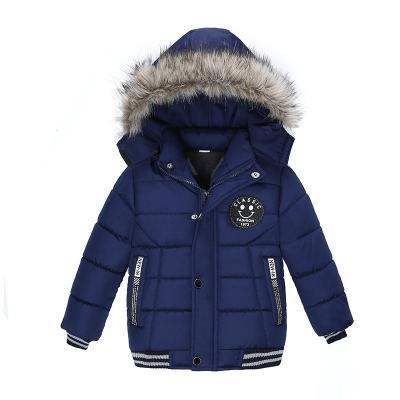 China Kids Breathable Fur Down Coat Warm Hooded Outerwear Winter Children Kids for sale