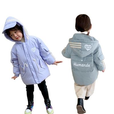 China Children Girls Boys Anti-wrinkle Hood Down Jackets Fall Coat Toddler Leather Tracksuit for sale